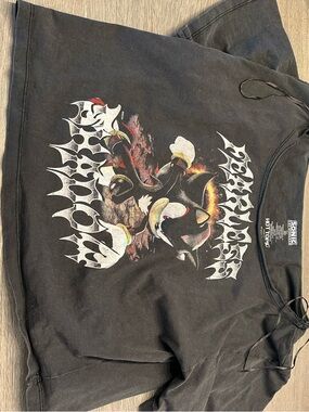 Hot Topic Black Sonic the Hedgehog Tee with White Logo Print